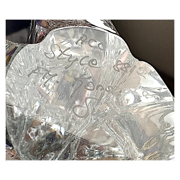 FM KONSTGLAS Ronneby Sweden Vintage Clear Crystal Christmas Tree Sculpture 10” - Picture 5 of 5
